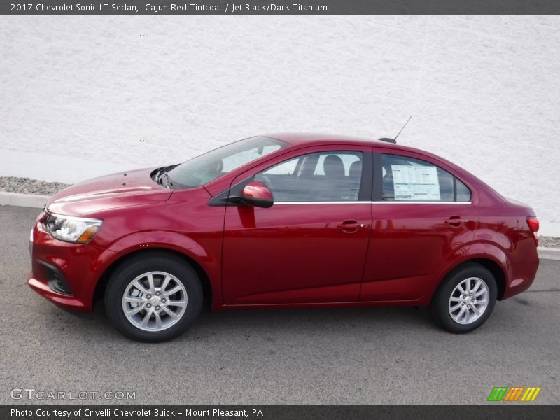Cajun Red Tintcoat / Jet Black/Dark Titanium 2017 Chevrolet Sonic LT Sedan