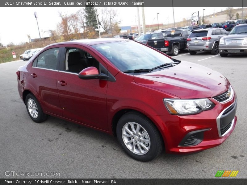 Cajun Red Tintcoat / Jet Black/Dark Titanium 2017 Chevrolet Sonic LT Sedan