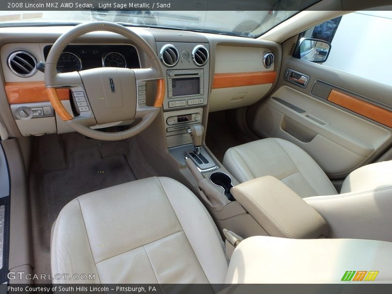 Light Sage Metallic / Sand 2008 Lincoln MKZ AWD Sedan