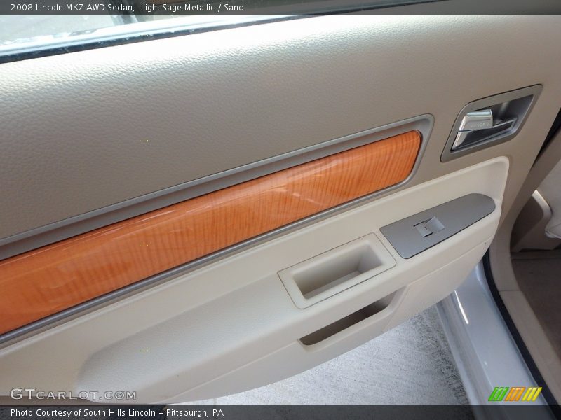 Light Sage Metallic / Sand 2008 Lincoln MKZ AWD Sedan