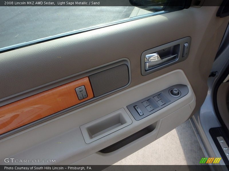 Light Sage Metallic / Sand 2008 Lincoln MKZ AWD Sedan