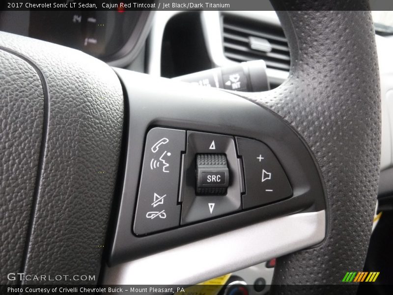 Cajun Red Tintcoat / Jet Black/Dark Titanium 2017 Chevrolet Sonic LT Sedan