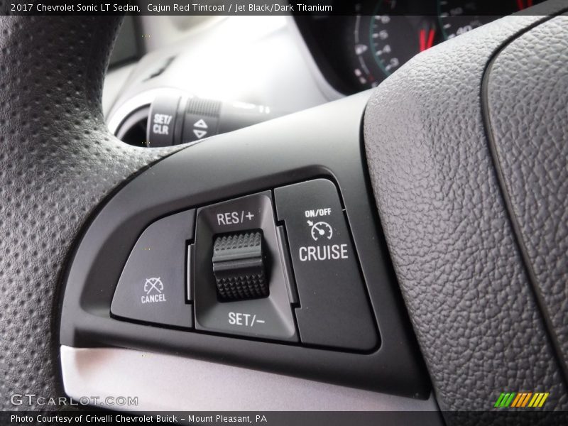 Cajun Red Tintcoat / Jet Black/Dark Titanium 2017 Chevrolet Sonic LT Sedan