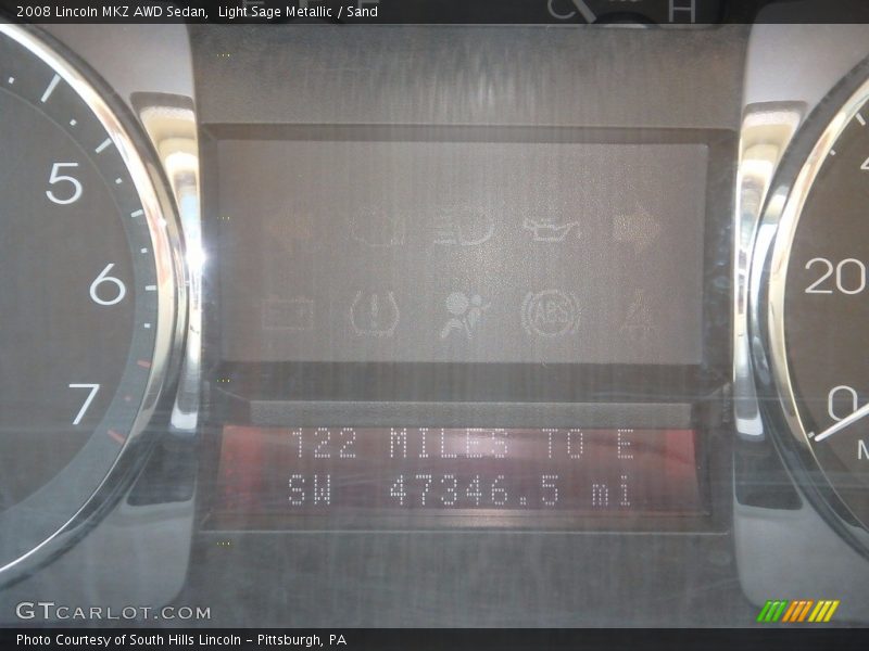 Light Sage Metallic / Sand 2008 Lincoln MKZ AWD Sedan