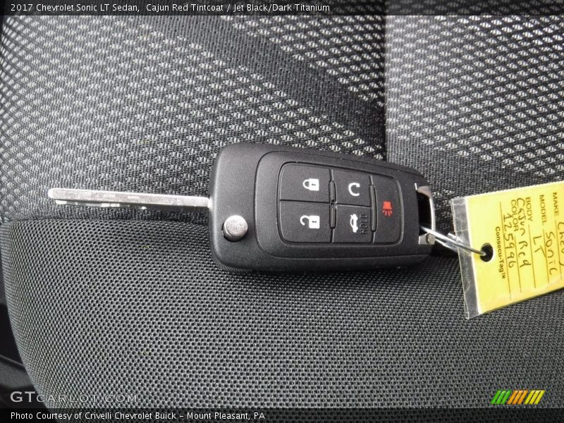 Cajun Red Tintcoat / Jet Black/Dark Titanium 2017 Chevrolet Sonic LT Sedan