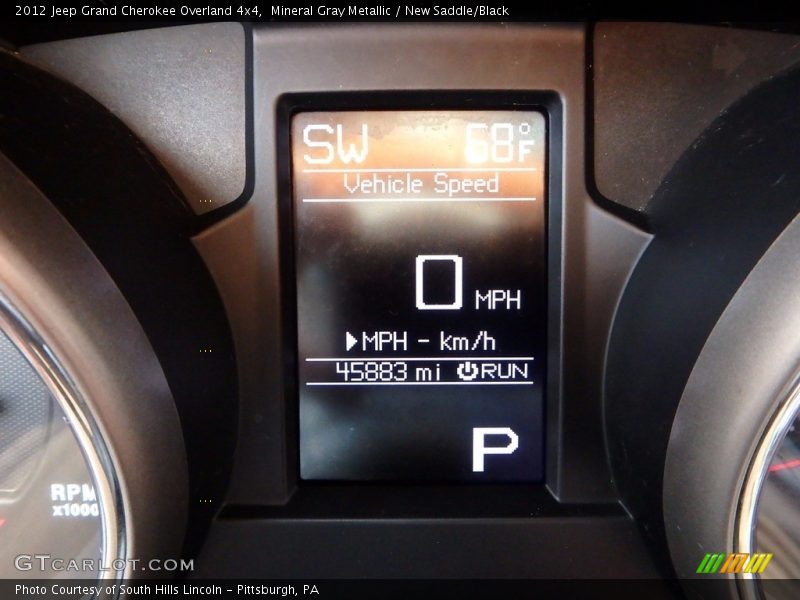 Mineral Gray Metallic / New Saddle/Black 2012 Jeep Grand Cherokee Overland 4x4