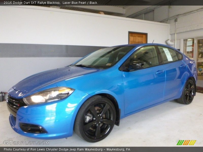 Laser Blue Pearl / Black 2016 Dodge Dart SXT Rallye Blacktop