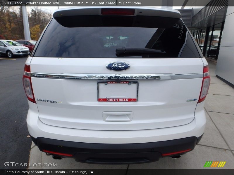 White Platinum Tri-Coat / Medium Light Stone 2013 Ford Explorer Limited 4WD