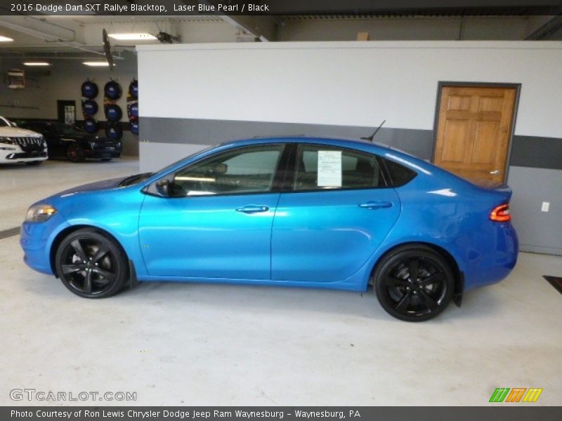Laser Blue Pearl / Black 2016 Dodge Dart SXT Rallye Blacktop