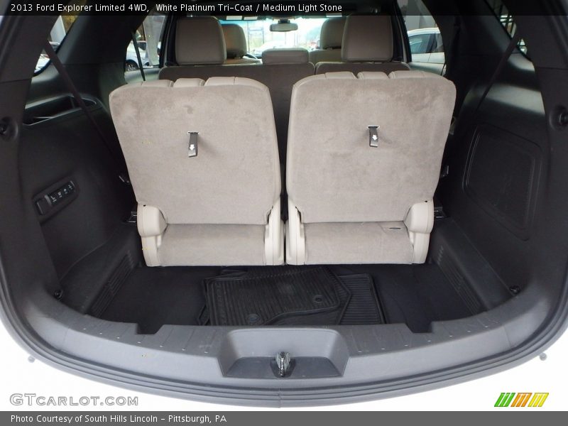 White Platinum Tri-Coat / Medium Light Stone 2013 Ford Explorer Limited 4WD
