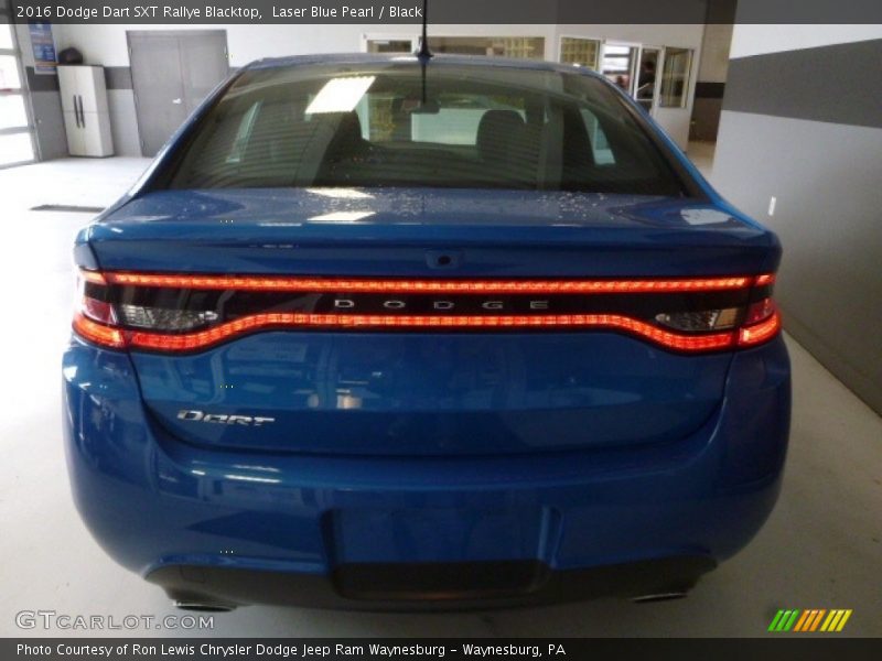 Laser Blue Pearl / Black 2016 Dodge Dart SXT Rallye Blacktop