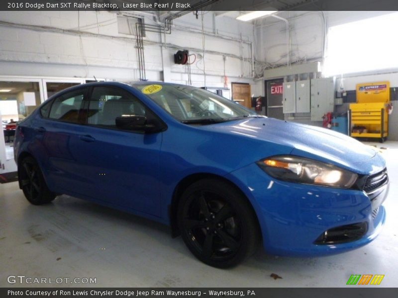 Laser Blue Pearl / Black 2016 Dodge Dart SXT Rallye Blacktop