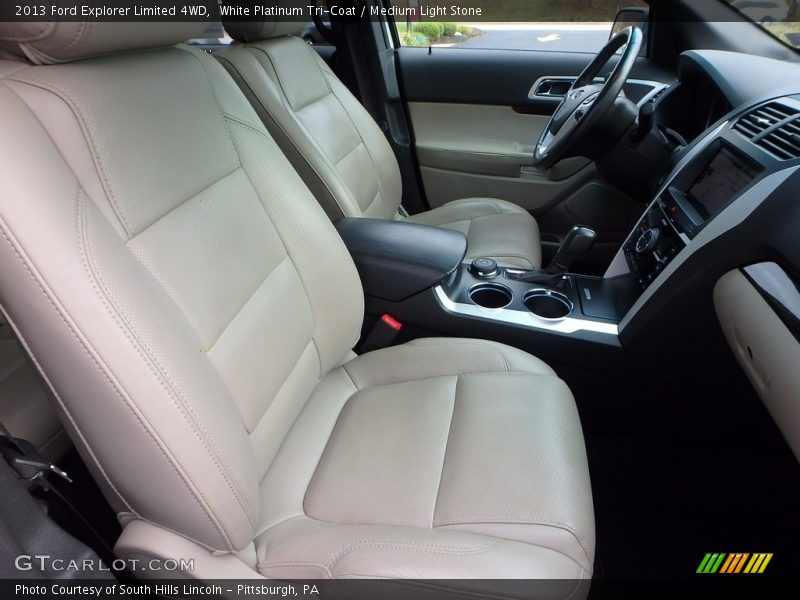 White Platinum Tri-Coat / Medium Light Stone 2013 Ford Explorer Limited 4WD