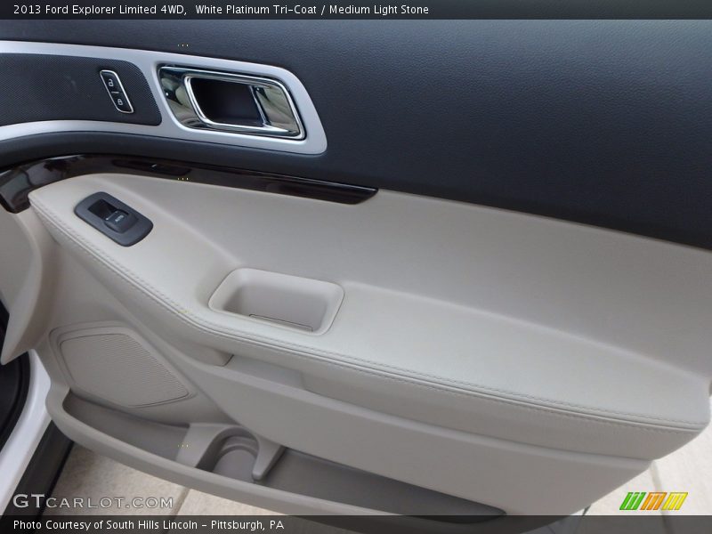White Platinum Tri-Coat / Medium Light Stone 2013 Ford Explorer Limited 4WD