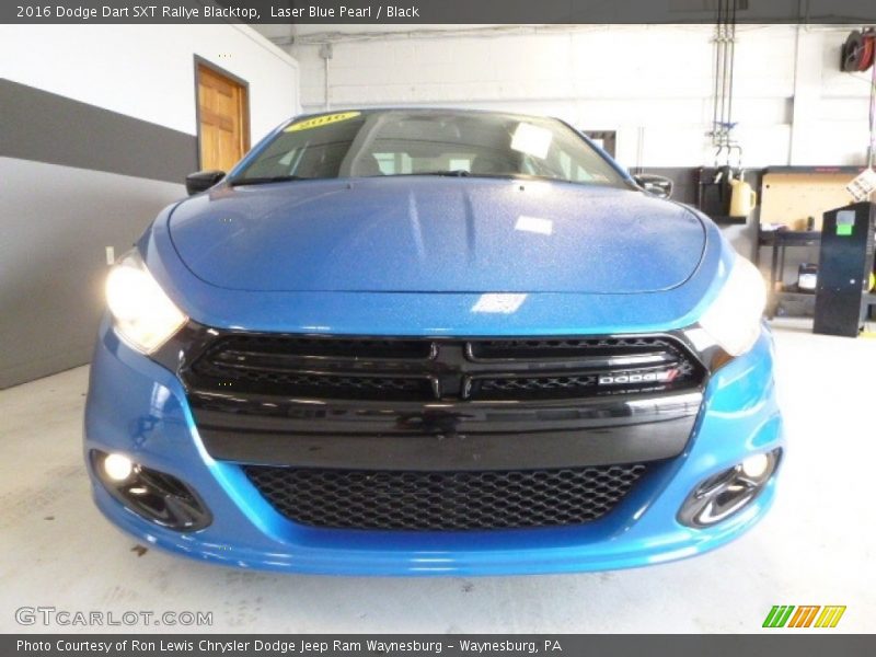 Laser Blue Pearl / Black 2016 Dodge Dart SXT Rallye Blacktop