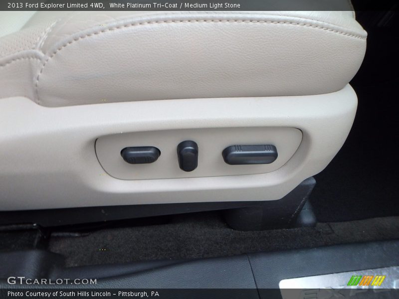 White Platinum Tri-Coat / Medium Light Stone 2013 Ford Explorer Limited 4WD