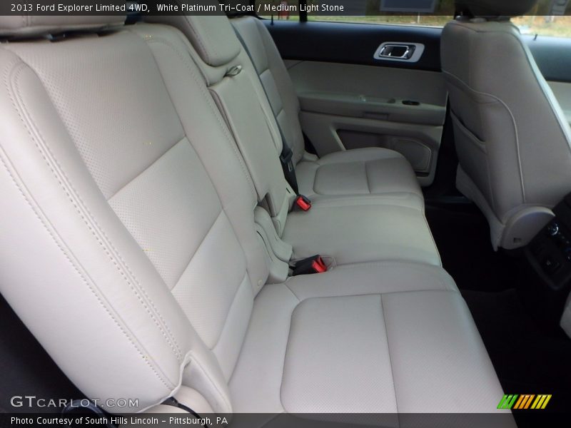 White Platinum Tri-Coat / Medium Light Stone 2013 Ford Explorer Limited 4WD