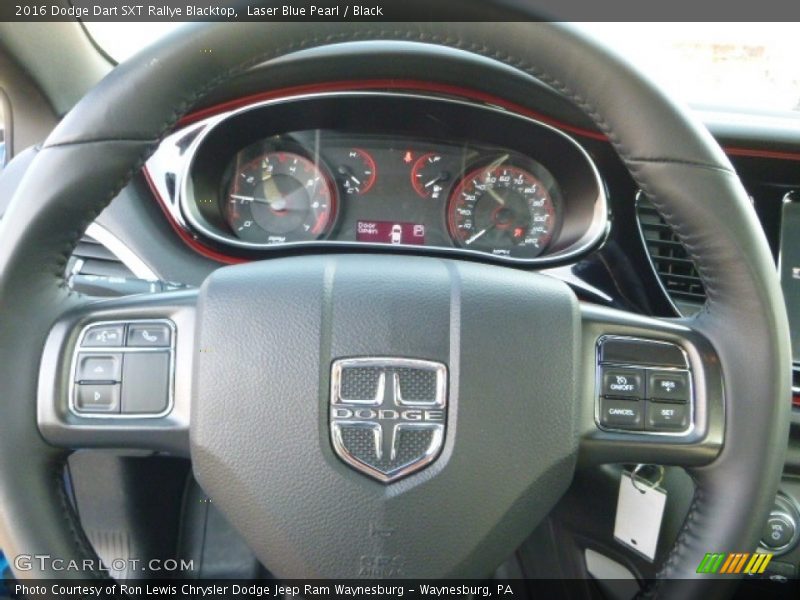 Laser Blue Pearl / Black 2016 Dodge Dart SXT Rallye Blacktop