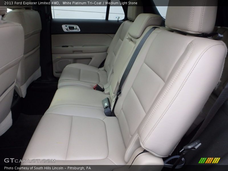 White Platinum Tri-Coat / Medium Light Stone 2013 Ford Explorer Limited 4WD