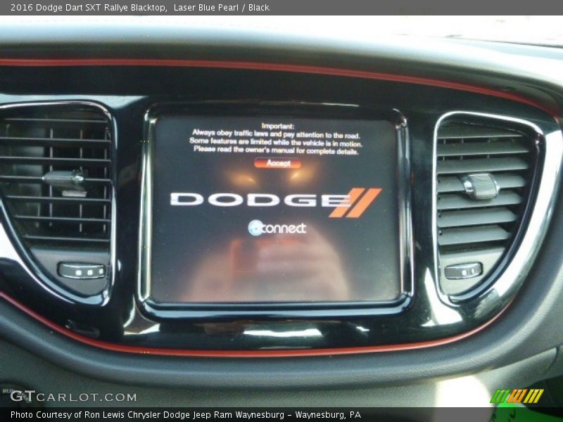 Laser Blue Pearl / Black 2016 Dodge Dart SXT Rallye Blacktop