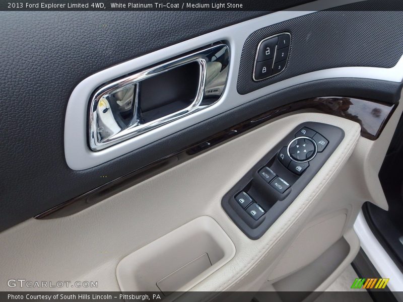 White Platinum Tri-Coat / Medium Light Stone 2013 Ford Explorer Limited 4WD