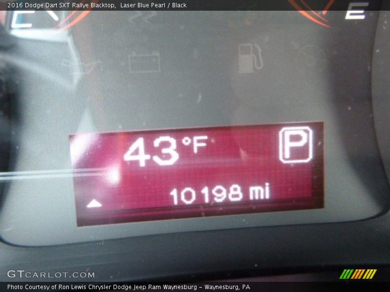 Laser Blue Pearl / Black 2016 Dodge Dart SXT Rallye Blacktop