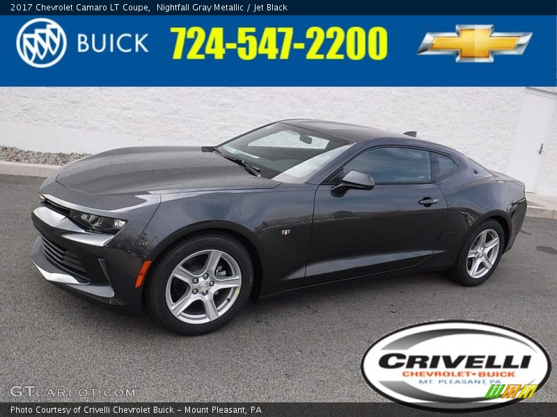 Nightfall Gray Metallic / Jet Black 2017 Chevrolet Camaro LT Coupe