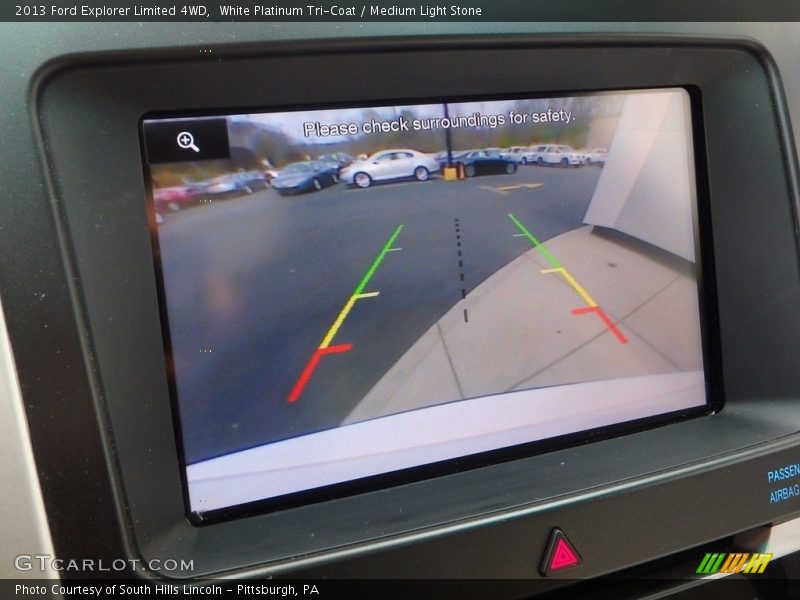 White Platinum Tri-Coat / Medium Light Stone 2013 Ford Explorer Limited 4WD