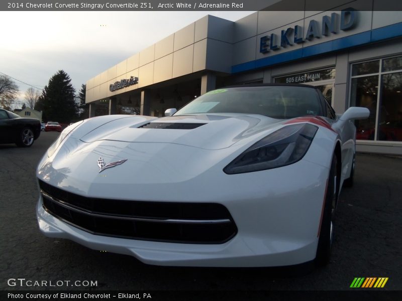 Arctic White / Adrenaline Red 2014 Chevrolet Corvette Stingray Convertible Z51