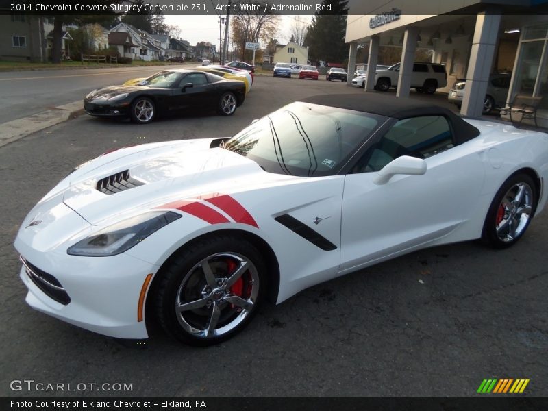 Arctic White / Adrenaline Red 2014 Chevrolet Corvette Stingray Convertible Z51