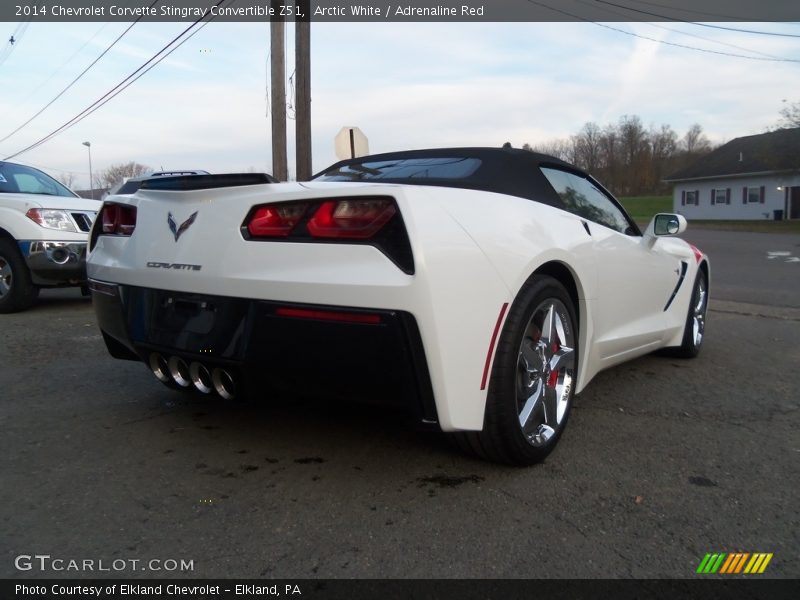 Arctic White / Adrenaline Red 2014 Chevrolet Corvette Stingray Convertible Z51