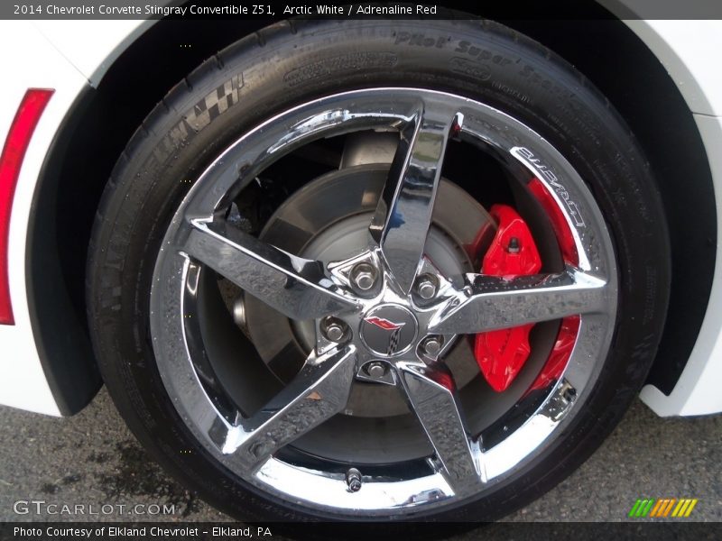 Arctic White / Adrenaline Red 2014 Chevrolet Corvette Stingray Convertible Z51