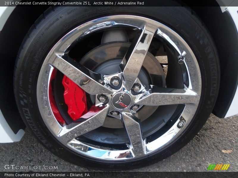 Arctic White / Adrenaline Red 2014 Chevrolet Corvette Stingray Convertible Z51
