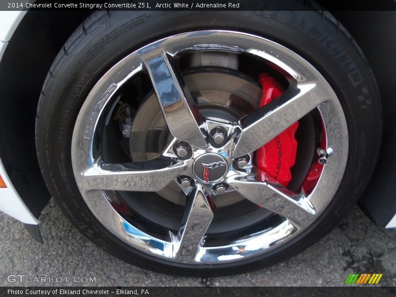 Arctic White / Adrenaline Red 2014 Chevrolet Corvette Stingray Convertible Z51