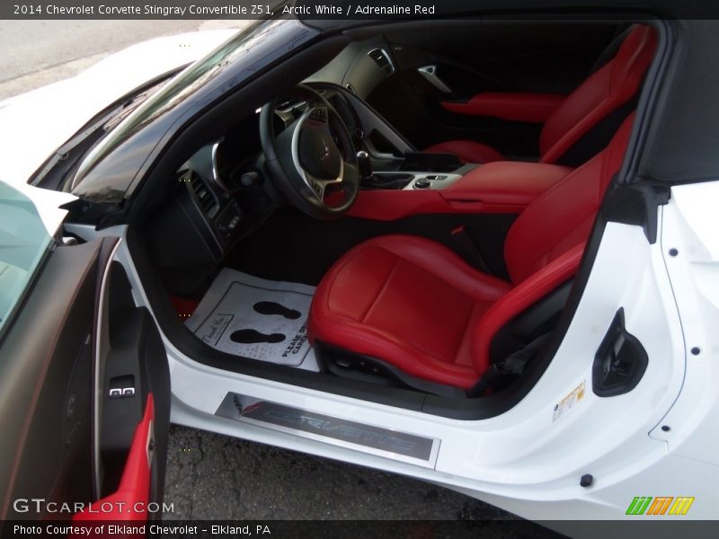 Arctic White / Adrenaline Red 2014 Chevrolet Corvette Stingray Convertible Z51