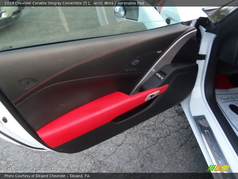 Arctic White / Adrenaline Red 2014 Chevrolet Corvette Stingray Convertible Z51