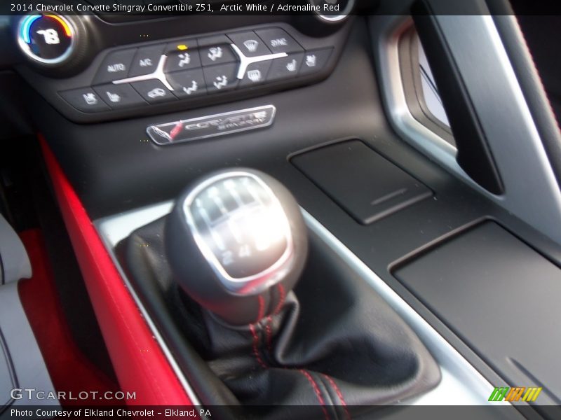 Arctic White / Adrenaline Red 2014 Chevrolet Corvette Stingray Convertible Z51