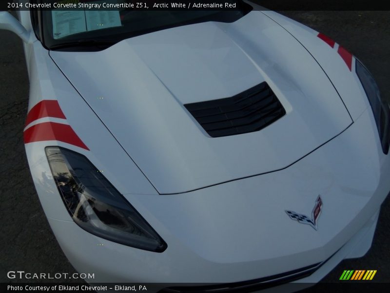 Arctic White / Adrenaline Red 2014 Chevrolet Corvette Stingray Convertible Z51