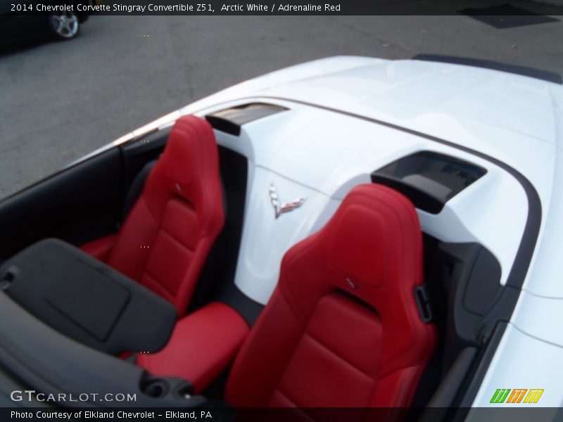 Arctic White / Adrenaline Red 2014 Chevrolet Corvette Stingray Convertible Z51