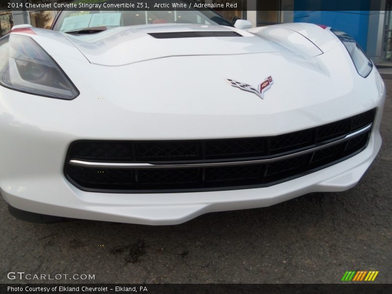 Arctic White / Adrenaline Red 2014 Chevrolet Corvette Stingray Convertible Z51