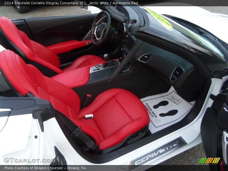 Arctic White / Adrenaline Red 2014 Chevrolet Corvette Stingray Convertible Z51