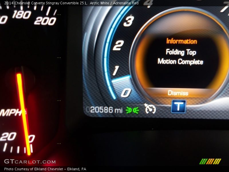 Arctic White / Adrenaline Red 2014 Chevrolet Corvette Stingray Convertible Z51