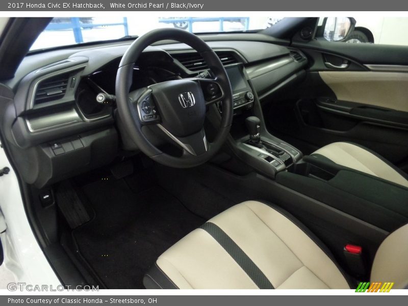  2017 Civic EX Hatchback Black/Ivory Interior