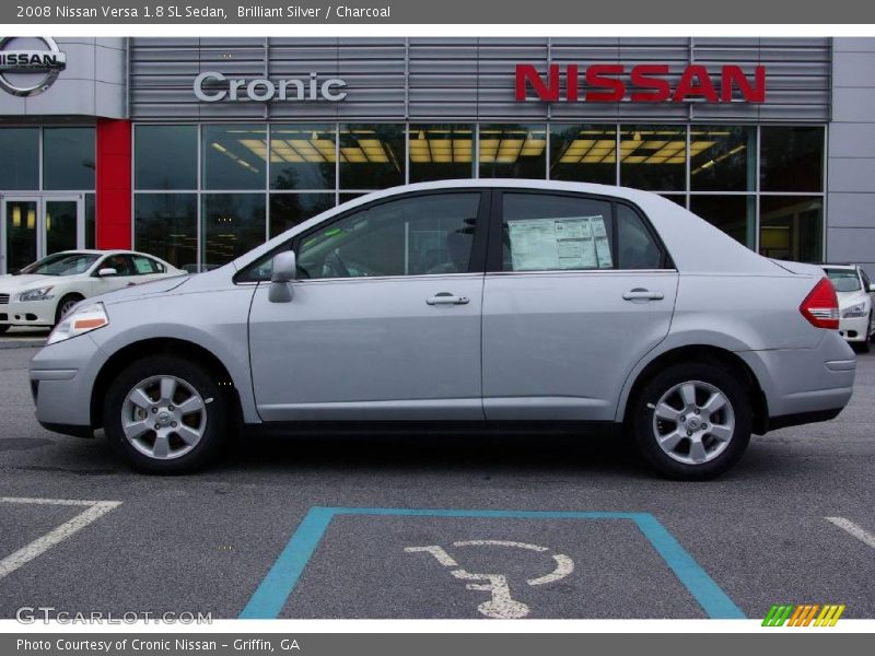 Brilliant Silver / Charcoal 2008 Nissan Versa 1.8 SL Sedan