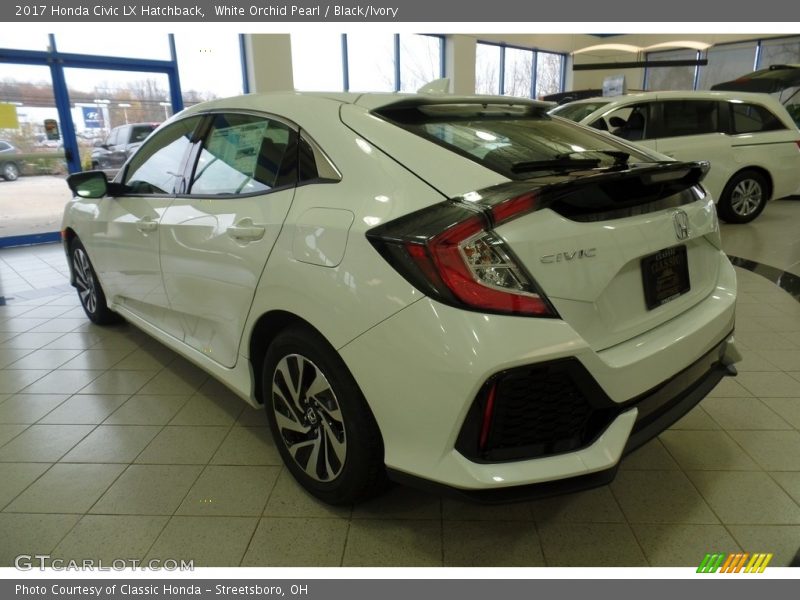 White Orchid Pearl / Black/Ivory 2017 Honda Civic LX Hatchback