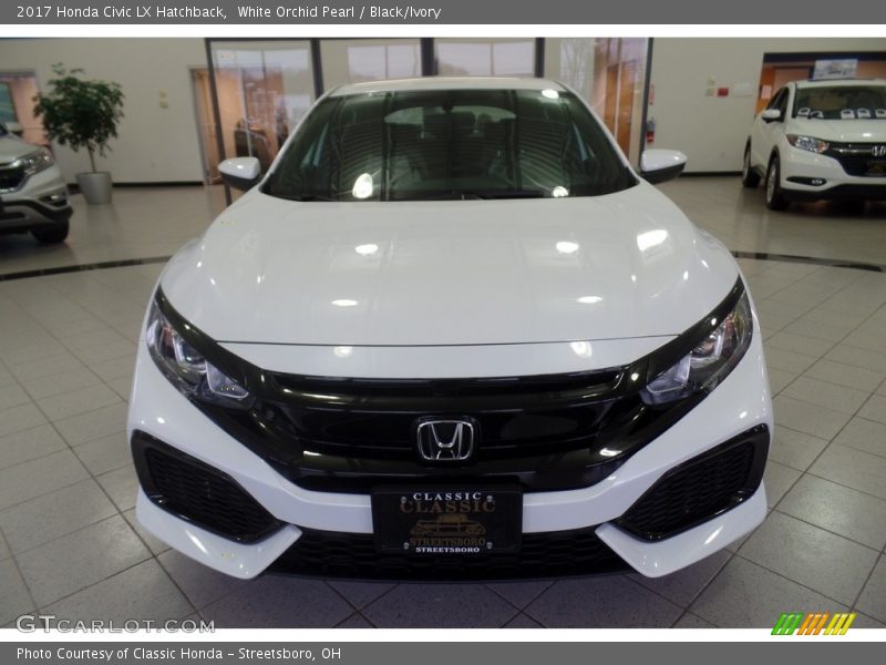 White Orchid Pearl / Black/Ivory 2017 Honda Civic LX Hatchback