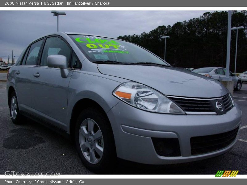 Brilliant Silver / Charcoal 2008 Nissan Versa 1.8 SL Sedan