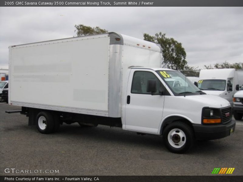 Summit White / Pewter 2005 GMC Savana Cutaway 3500 Commercial Moving Truck