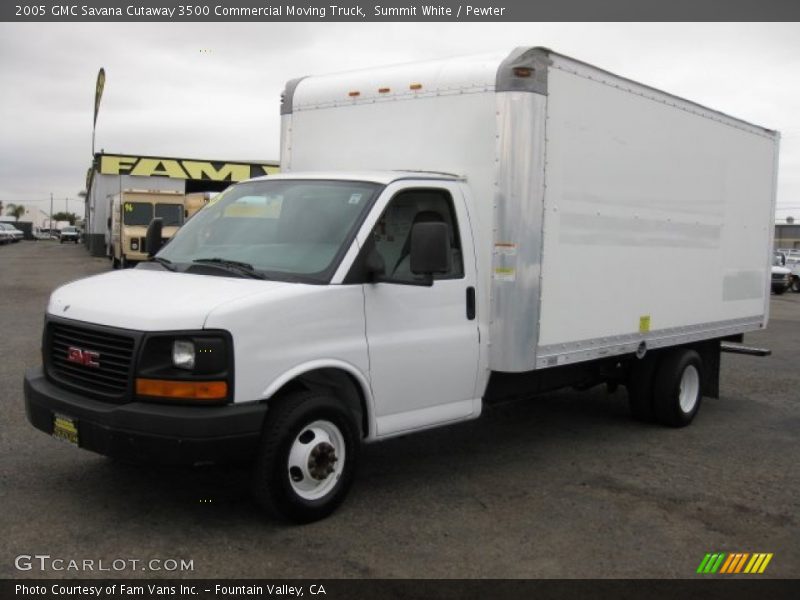 Summit White / Pewter 2005 GMC Savana Cutaway 3500 Commercial Moving Truck