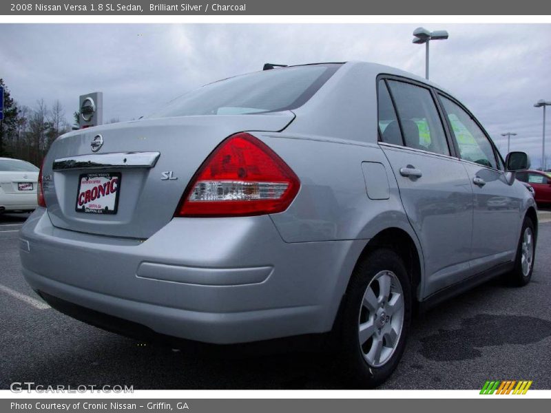 Brilliant Silver / Charcoal 2008 Nissan Versa 1.8 SL Sedan